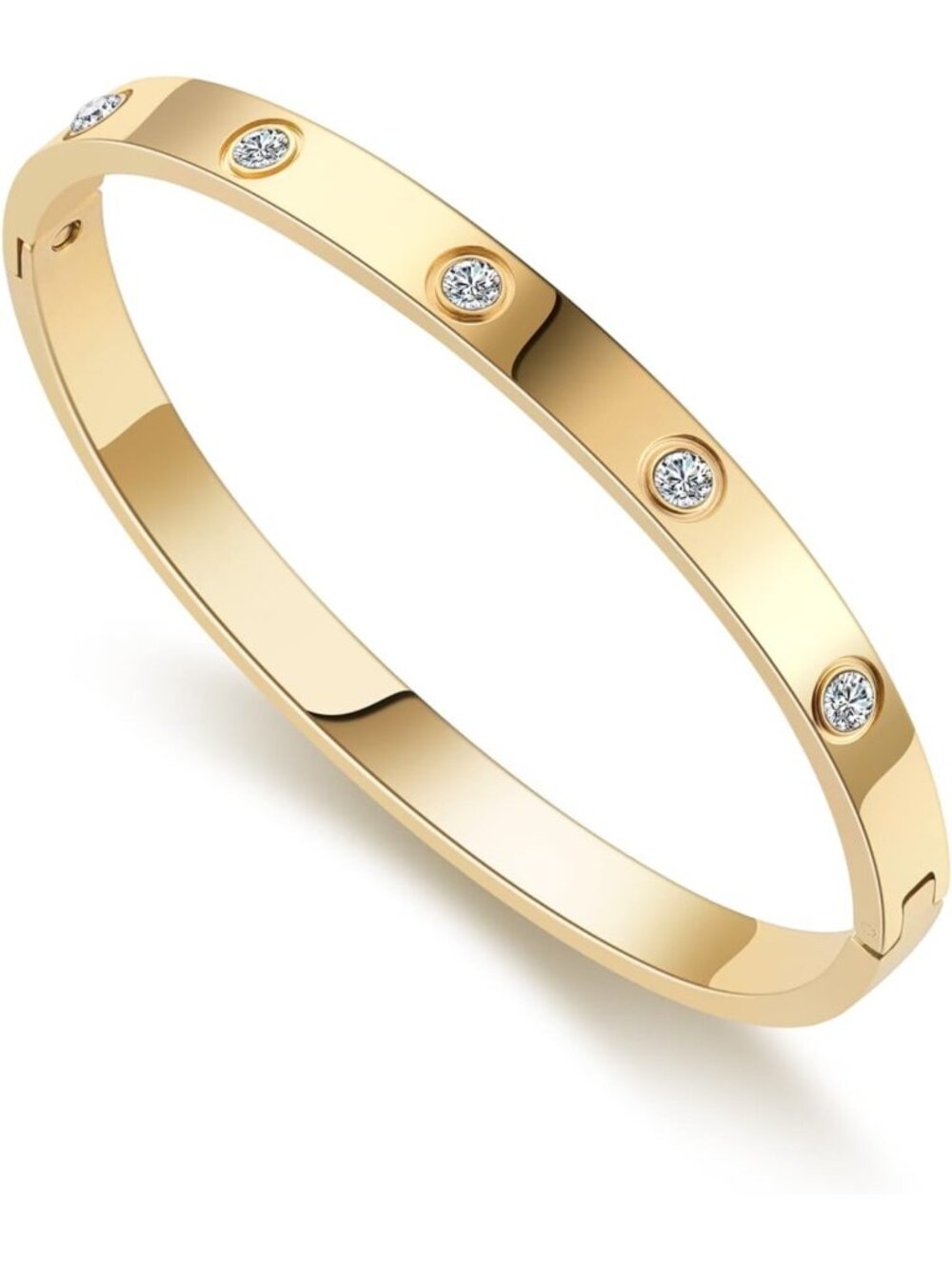 Gold Friendship Bangle Bracelet for Women | Stainless Steel Jewelry Gift for Her